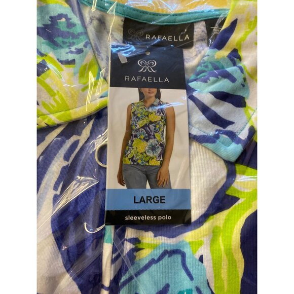 Rafaella$49 Women's Sleeveless Polo Shirt/top Lg NWT - Picture 10 of 10